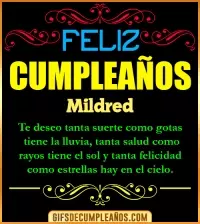 GIF Frases de Cumpleaños Mildred